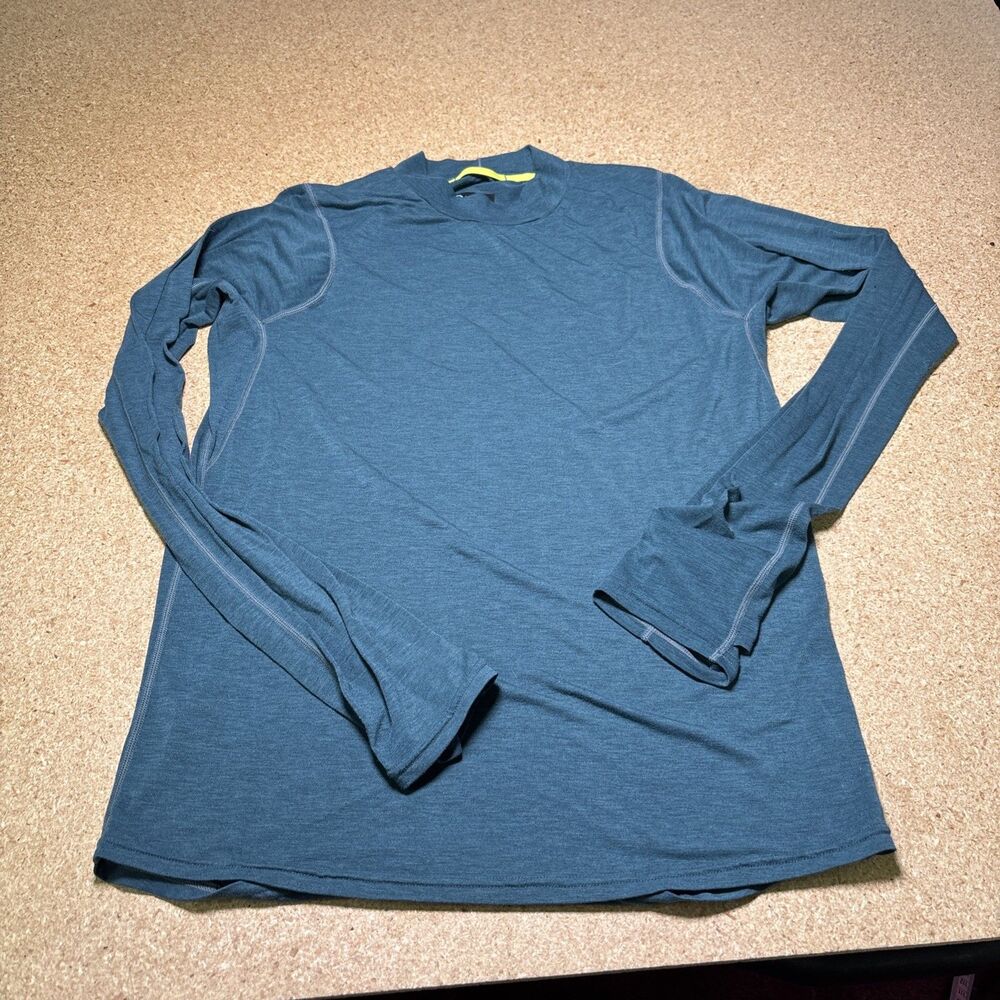 Janji Repeat Merino Tech Long Sleeve Wool Size M Green H1
